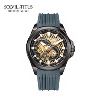 Solvil et Titus Quest Multi-Function Automatic Blue Grey Silicone Men Watch W06-03342-005