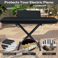 ผ้าคลุมเปียโนไฟฟ้า คีย์บอร์ด 88 61 คีย์ แผ่นครุมป้องกันฝุ่น Keys Electronic Piano Keyboard Cover Roland สีดำ Yamaha P125