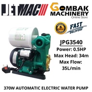 JETMAC JPG3540 370Watt/0.5HP Automatic Electric Water Pump -1" x 1" in/outlet -6 Months Warranty