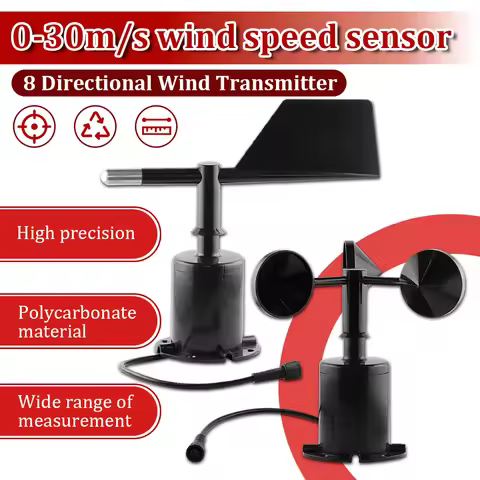 30m/s Weather Station Outdoor 3 Cup Anemometer Sensor Polycarbon Fiber Wind Speed Wind Direction Sen