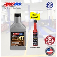 AMSOIL MOTORCYCLE 4T PERFORMANCE 10W50 100% Fully Synthetic (1 Quart) 946ml Engine Motor Racing Oil 