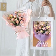 Korean Style Knitting Flower Big Bouquet Gift for Graduation, Teacher , Valentine , Anniversary , Bi