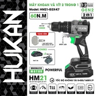 Máy Khoan Cầm Tay Pin HUKAN HM21-G2X-K7 Khoan pin 3 Chức Năng Lực Siết 60Nm Bảo hành 12 Tháng