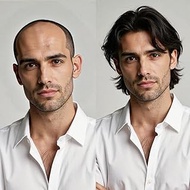 FACE MIRACLE Fine Mono Mens Toupee Hairpiece Poly Coating Around Human Hair Replacement System Durab