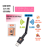 USB WiFi 6 2 in1 CARD WIFI USB WIFI CHO PC Wifi 5g 2 Râu tốc độ cao wifi 900 Mbps + blueooth 5.4