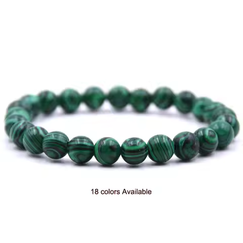 Natural Stone 8mm Beads Bracelets High Quality Tiger Eye Buddha Lava Round Beads Elasticity Rope Bra