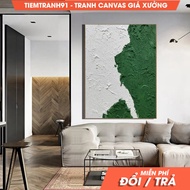 Wall painting, Large Green 3D Minimalist Painting Green Textured Painting Green Abstract Painting Gr