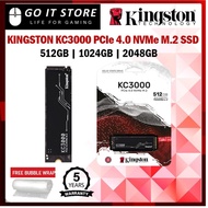 KINGSTON SSD KC3000 M.2 2280 NVMe PCIe SSD (512GB/ 1024GB/ 2048GB/4096GB)