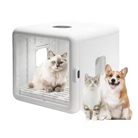 65L Pet Dryer Box Automatic Efficient Fast Drying Adjustable Temperature Quiet Noise for Cats Small 