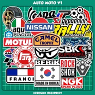 Automotive Stickers 100 Pcs Logo Racing Pack Automotive Racing Motorcycle Stickers For Car F1 Waterp