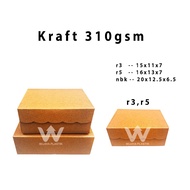Box Duplex &amp; Kraft R6 R7 18x13 20x15 350gsm | Plain Cake Rice Box Cardboard @pcs