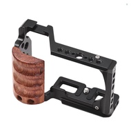 Andoer Camera Cage Aluminum Alloy Video Cage with Cold Shoe Mount 1/4 Inch & 3/8 Inch Threads Replac