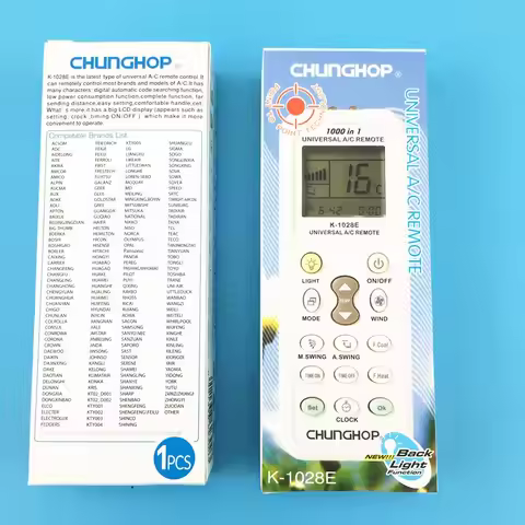 1000 in 1 K-1028E For CHUNGHOP Universal Wireless Remote Control AC Digital LCD Remote Control for A