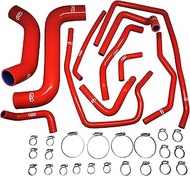 Silicone Radiator Coolant Hose Kit Clamps Compatible With Subaru Impreza WRX/STi GDA/GDB EJ207 2002 