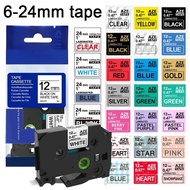 6/9/12/18/24mm MultiColor Label Tape Laminated Compatible for TZe231 TZ221 TZe241 TZe251 tze231 tze2