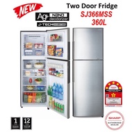 sharp 360l inverter 2-door fridge shp-sj366mss