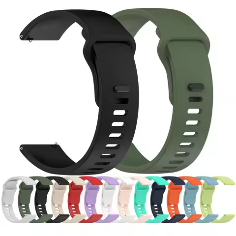 22mm Watchband For Amazfit Bip 6 5 Bracelet Silicone Strap For Amazfit GTR 4 3 2 2E Correa Amazfit B