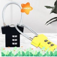 LANSEL Security Lock, Aluminum Alloy 3 Digit Password Lock,  Steel Wire Cupboard Cabinet Locker Padlock Mini Suitcase Luggage Coded Lock