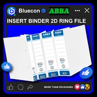 ABBA WHITE INSERT BINDER 2D RING FILE NON PVC BLUECON