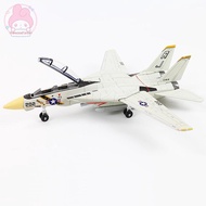 thewoodfamer 1:72 Scale F-14 Tomcat Fighter Jet Model - White & Black ABS Plastic Aircraft With Deta