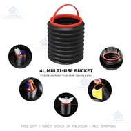 4L Multifunctional Dustbin Foldable Home Container Barrel Trash Bin Storage Bucket Tong Sampah Air