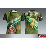 Full Sublimation Jersey Army Philippines Marines Jersey Shirt Full Sublimation Grenn for Men Cotton 