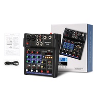 NEW BAXS Mixer G4B Mini Mixer Mendukung Bluetooth/MP3/USB Playback Audio Mixing Recording Device SOU