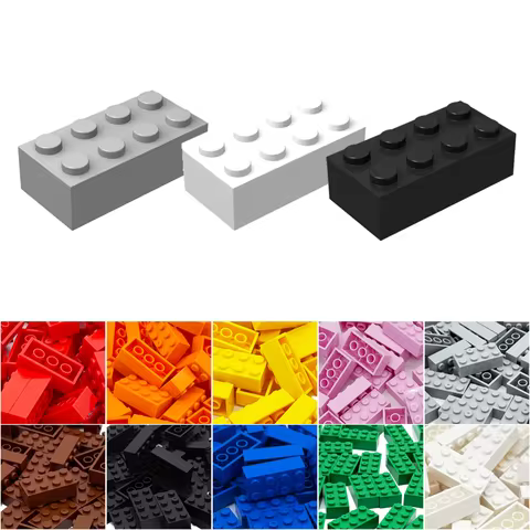 Classic Bulk Solid Color Bricks3001 2x4 Building Blocks 150pcs Grey Orange Pieces Compatible with le