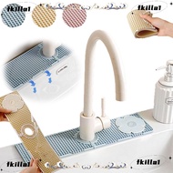 FKILA Sink Drain Pads, Silicone Foldable Faucet Drain Pad, Durable Splash Proof Faucet Water Catcher
