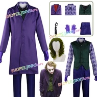 -JINN-THE DARK KNIGHT JOKER Cosplay Costume THE JOKER Cosplay Purple Uniforms Wig Outfit Anime Party