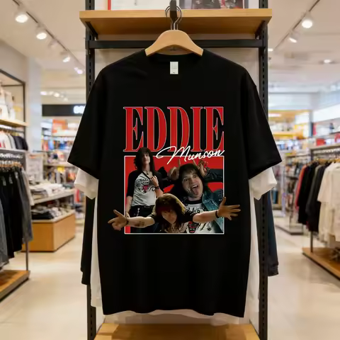 Eddie Munson Men's T-shirt ,Harajuku Style Graphics Print T-shirt 2026 Eddie Munson Hot-selling Casu