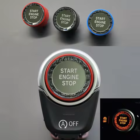 Crystal One-Key Start Button for BMW 3 Series 5 Series Crystal Start/Stop Key X1 X3 X5 X6 Button E F