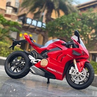 1/12 Ducati Panigale V4S Racing โมเดลมอเตอร์ไซค์,โมเดลมอเตอร์ไซค์ Cross-Country ของเล่นอัลลอยด์จำลอง