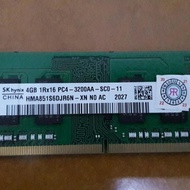 SODIMM SK Hynix DDR4 4GB 1Rx16 PC4-3200AA-SC0-11