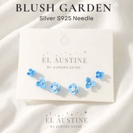 EL Austine Blush garden Earring Silver Needle S925 Vintage Stud Earring/ Korean Earring/ Korean Earr