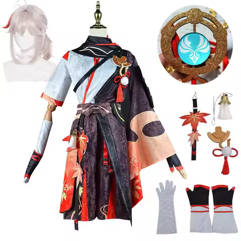 Kazuha Cosplay Costume Wig Impact Kazuha Kaedehara Cosplay Outfits Party Costumes