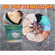 Ready Stock] 50pcs Adult ALKINDO Mix Headloop Duckbill Face Mask Headloop