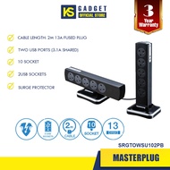 Masterplug Power Socket /Surge Extension Lead/ Premium Surge Protector/ Extension Socket/ USB Power 