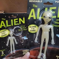 OFF THE WALL TOYS 惡搞類鐵線公仔 Alien ET夜光外星人 掛鍊 現貨