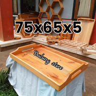 nampan siap saji 75x65 baki kayu serbaguna aesthetic