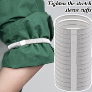 Elastic Shirt Sleeve Holder - Shirt Cuff Arm Ring - Adjustable, Anti-Slip - Suit Cuff Strap - Metal 