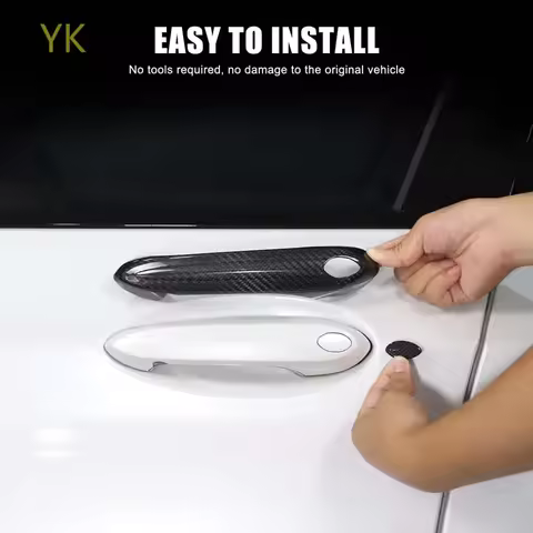 For BMW 3 5 Series X3 X4 X5 X6 X7 I3 G20 G30 G01 17-25 Real Carbon Fiber Car Door Handle Cover Trim 