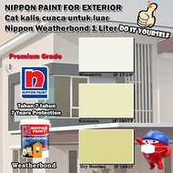 Nippon Paint Weatherbond Exterior collection 1 Liter Mimosette 1733P / Nutmeats 1697P / Dry Bamboo 1