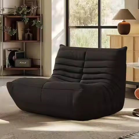 Light Luxury Minimalism Armless Floor Lounge Chair Sofa, Bean Bag Fireplace Chair, Durable And Comfo