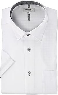 Takakyu Renoma HOMME 110215721204237 Men's Business Shirt, Short Sleeve, Wrinkle-Resistant, Standard Fit, 6,000 Yen