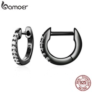 Bamoer 925 Sterling Sliver Earrings Delicate Circles Design Simple Gifts for Women SCE498-DS