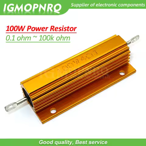 100W Aluminum Power Metal Shell Case Wirewound Resistor 0.01-100K 1 0.5 1 2 4 6 8 10 20 100 150 200 