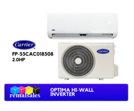 CARRIER FP-53CAC018308 2.0HP Optima Hi-Wall Inverter Split Type Aircon