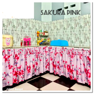 Gorden - Hordeng Kolong Dapur Motif Bunga Sakura