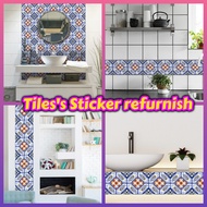 (Tiles) EUROPEAN STYLE KITCHEN SIMULATION TILES MOROCCAN CERAMIC WATERPROOF DIY HOME DECORATIVE WALL